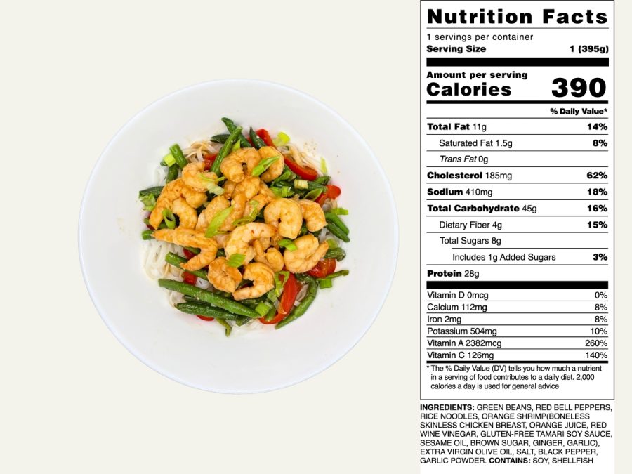 Orange Shrimp Noodle Bowl