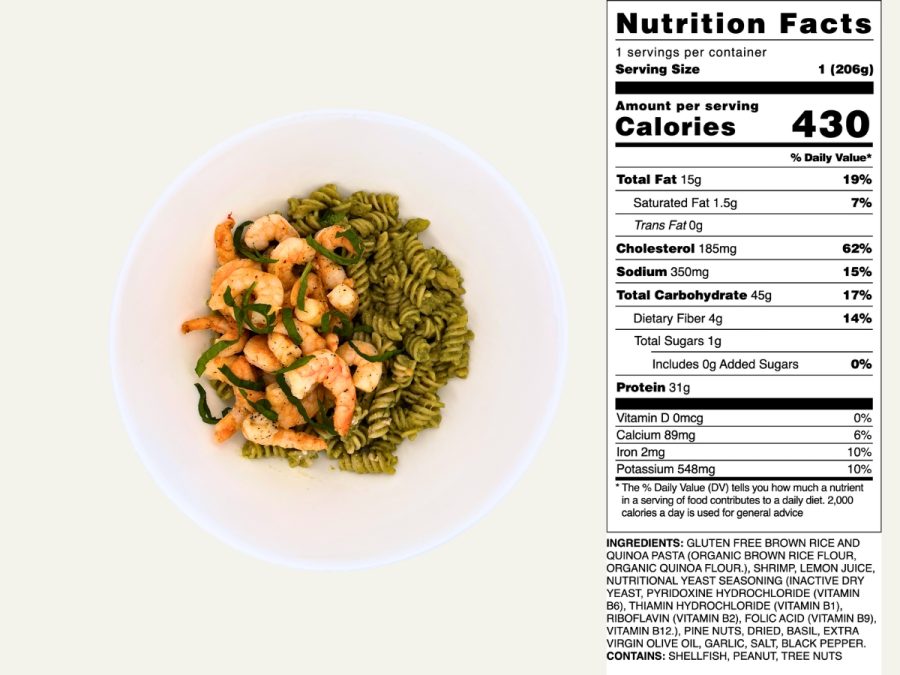 Shrimp Pesto Pasta